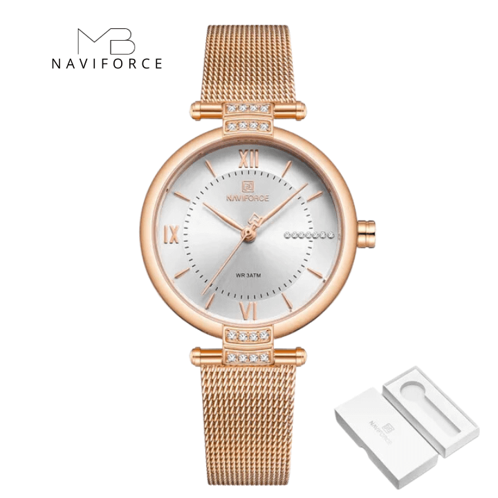 Relógio Bènisse Naviforce Elegância Feminina