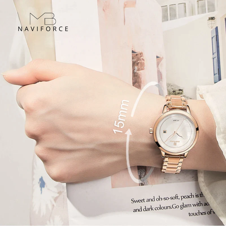 Relógio Bènisse Naviforce Luxo Rosé