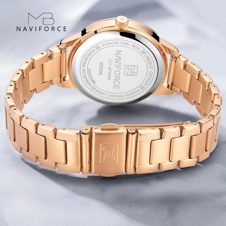 Relógio Bènisse Naviforce Luxo Rosé