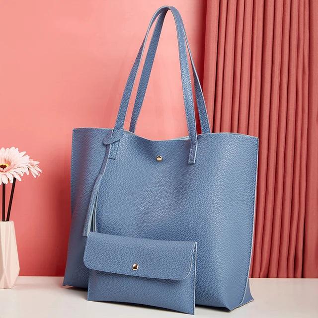 Bolsa Bènisse Shopping Couro com Carteira